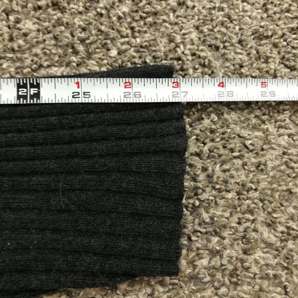 Ralph Lauren Purple Label Sweater Cashmere Ribbed V Neck Charcoal Gray Mens XL - Picture 9 of 11